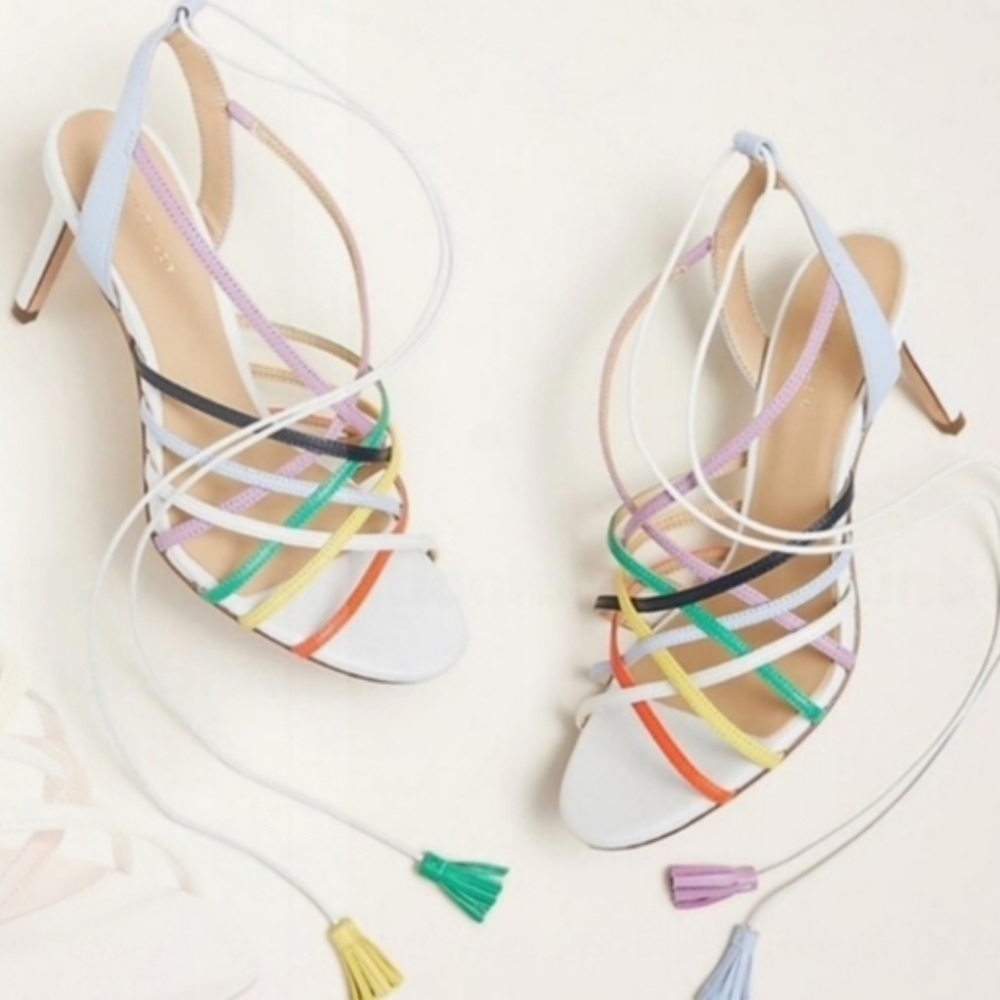 Ann Taylor Oren Pride Sandals Rainbow Colored Straps